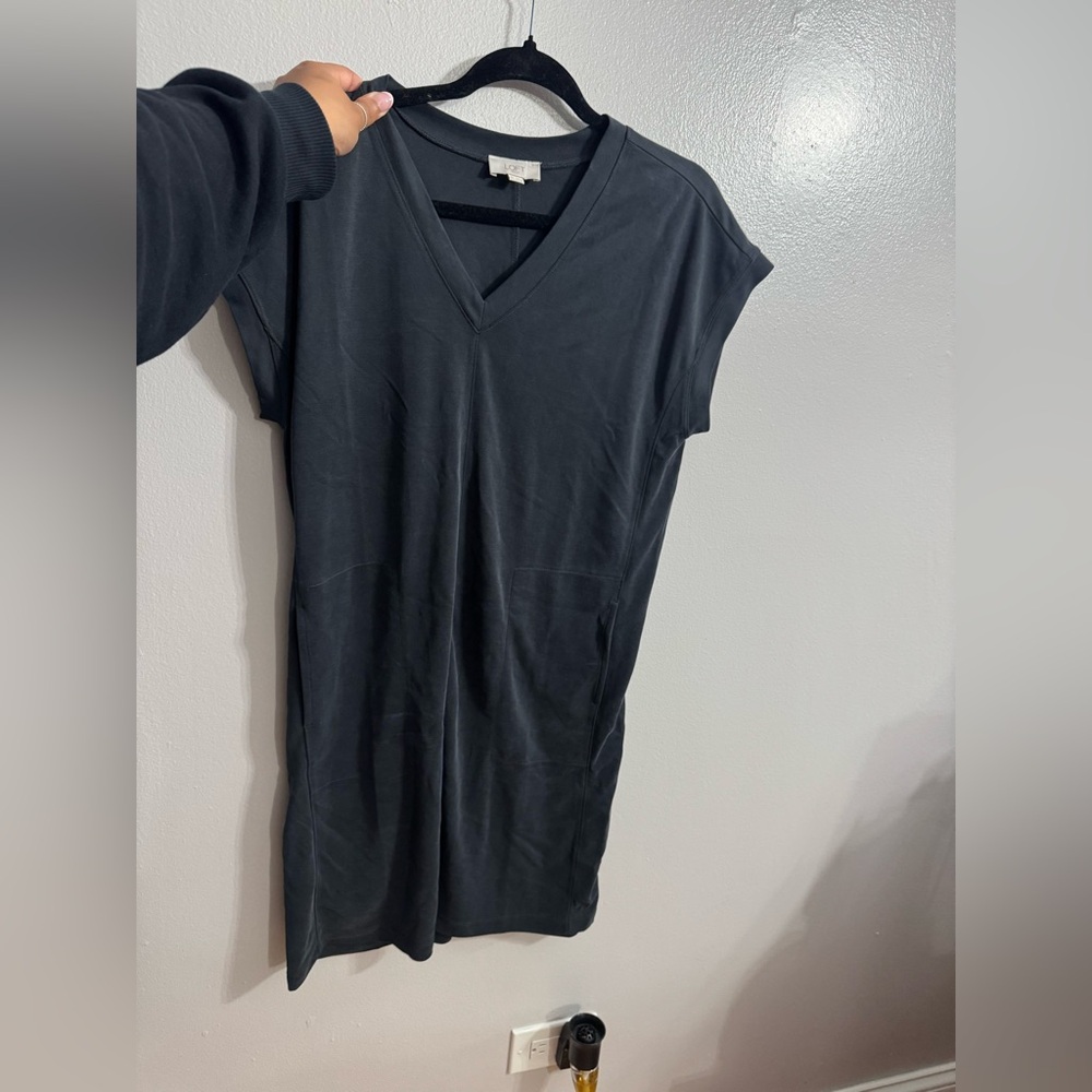 LOFT Black V-Neck Dress
